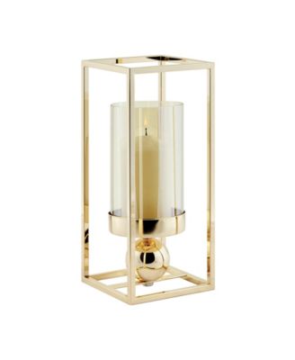 Luna Warm Tinted Glass Large Hurricane Candle Holder