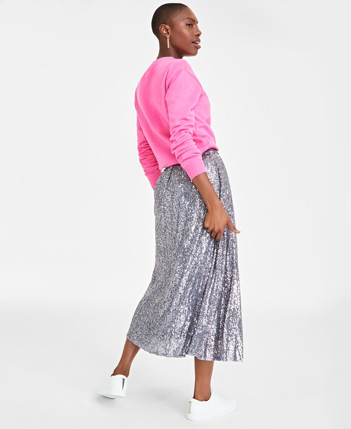 On 34th Women's Sequin Pleated Midi Skirt, Created for Macy's - Macy's