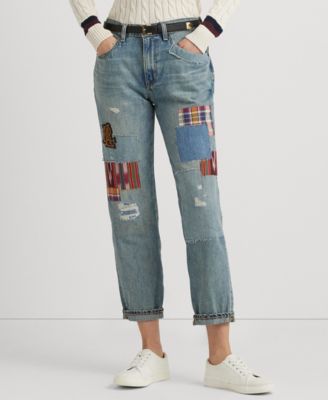 Lauren Ralph Lauren Women's Patchwork Relaxed Tapered Jeans