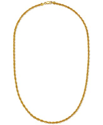 Sparkle Rope Link 22" Chain Necklace  (3-5/8mm) in 14k Gold