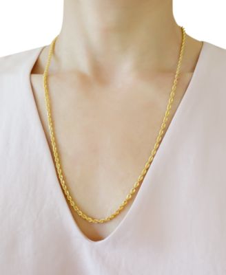 Sparkle Rope Link 24" Chain Necklace (3mm) in 14k Gold