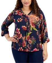 Macy's last act plus size tops 2025