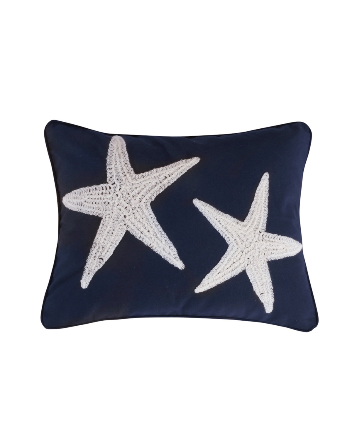 Levtex Cerralvo Crewel Stitch Decorative Pillow, 18" X 14" In Blue