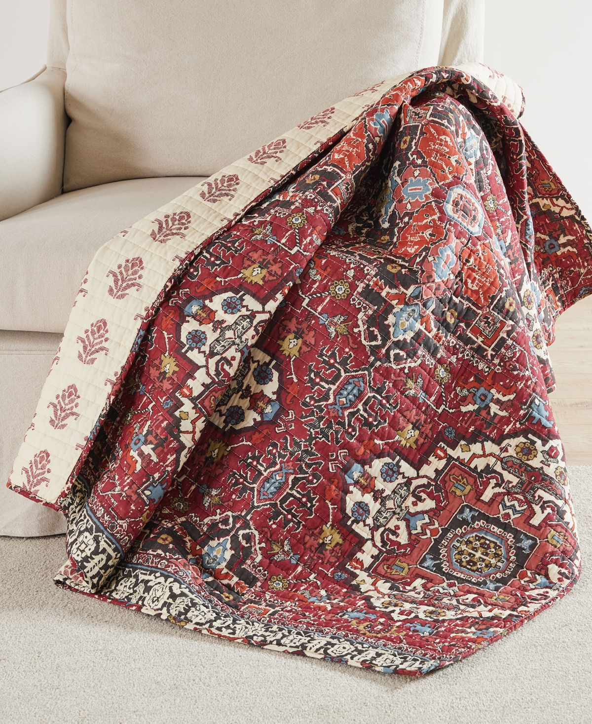 Levtex Khotan Reversible Quilted Throw, 50" X 60" In Multi