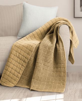 Levtex Mills Waffle Stitched Quilted Throw, 60
