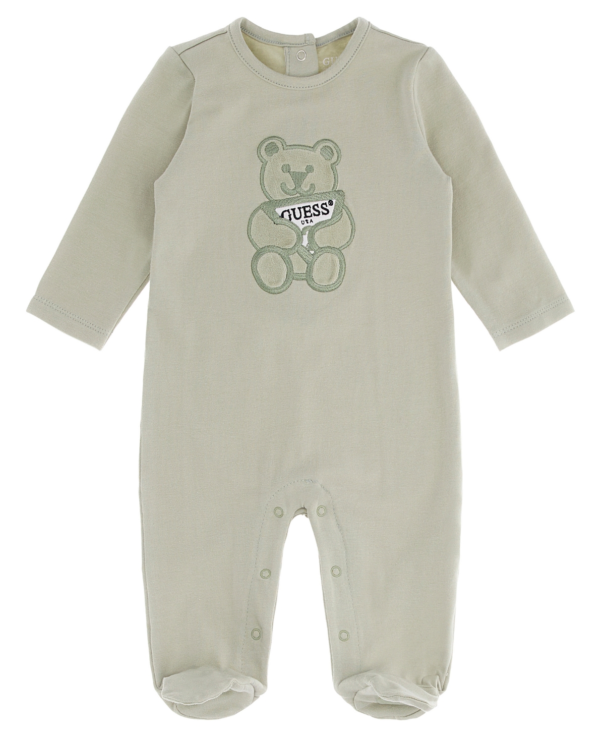 Guess Baby Boys or Baby Girls Footed One Piece with Embroidered Logo