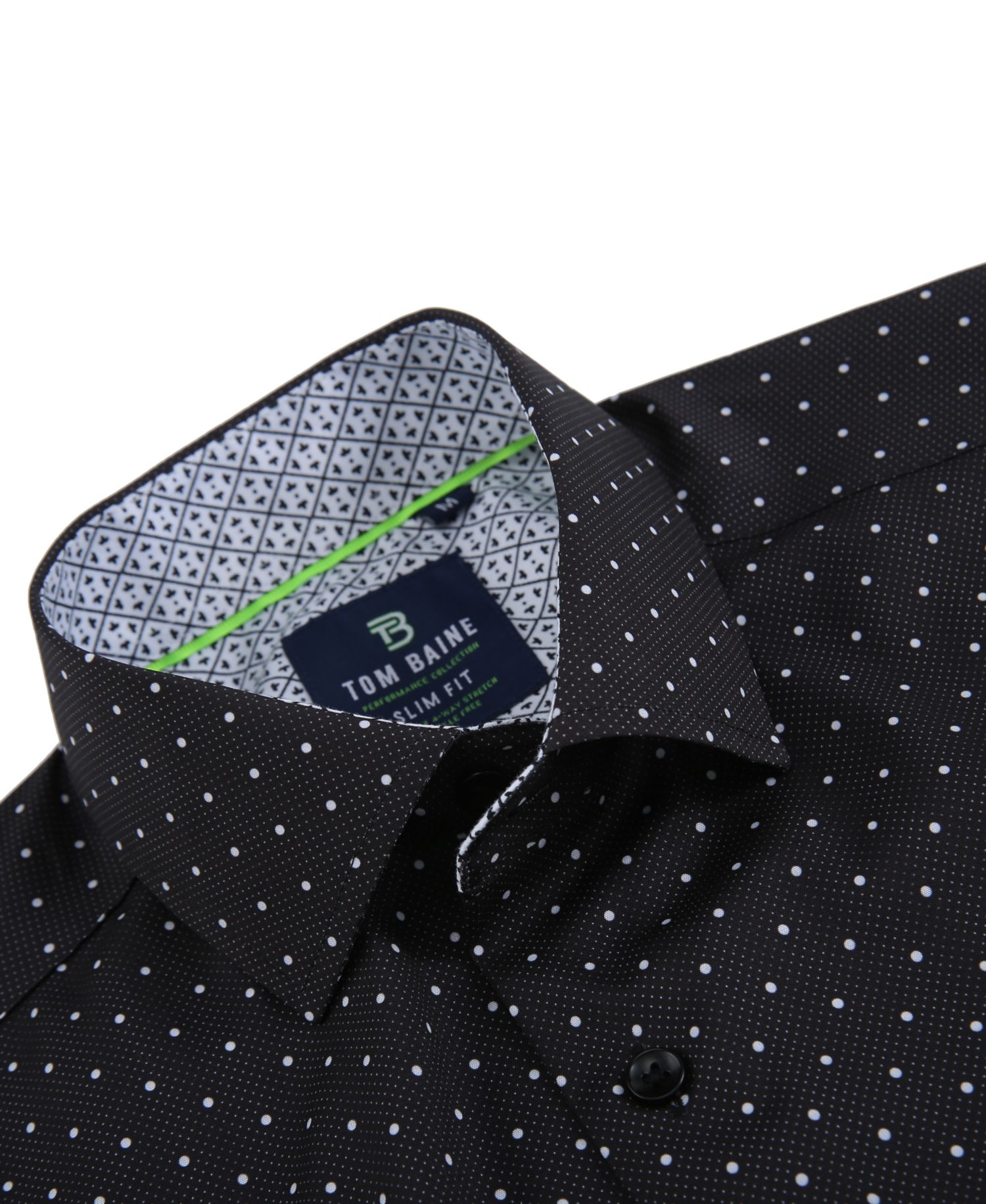 Men's Slim Fit Short Sleeve Performance Stretch Button Down Dress Shirt