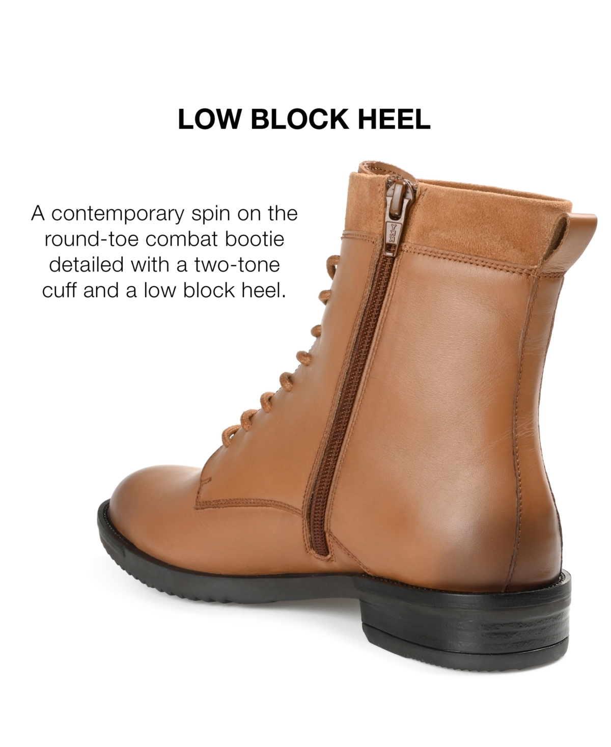 Journee Signature Women's Natara Lace Up Combat Booties
