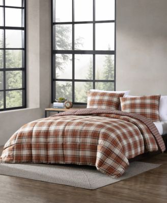 CLOSEOUT! Edgewood Plaid Down Alternative Comforter Set, King