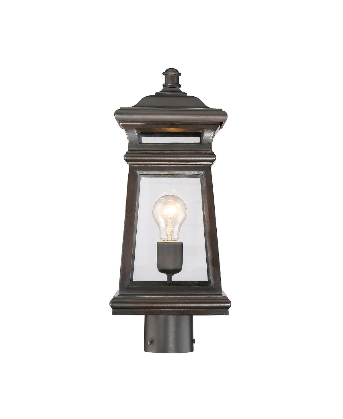 Taylor 1-Light Outdoor Post Lantern in English Bronze with Gold - English bronze/gold