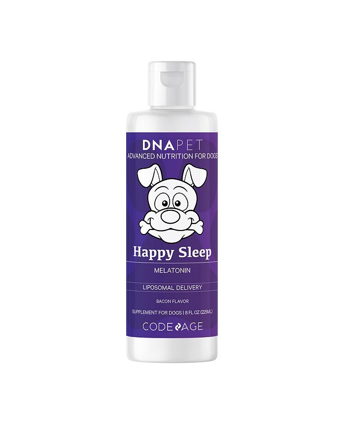DNA PET Happy Sleep Liquid Melatonin with Vitamin E Dog Supplement 7.