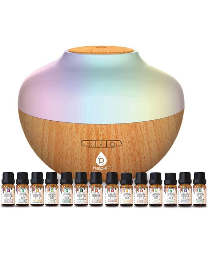 PURSONIC Aromatherapy Diffuser & Essential Oil SetUltrasonic Top 14