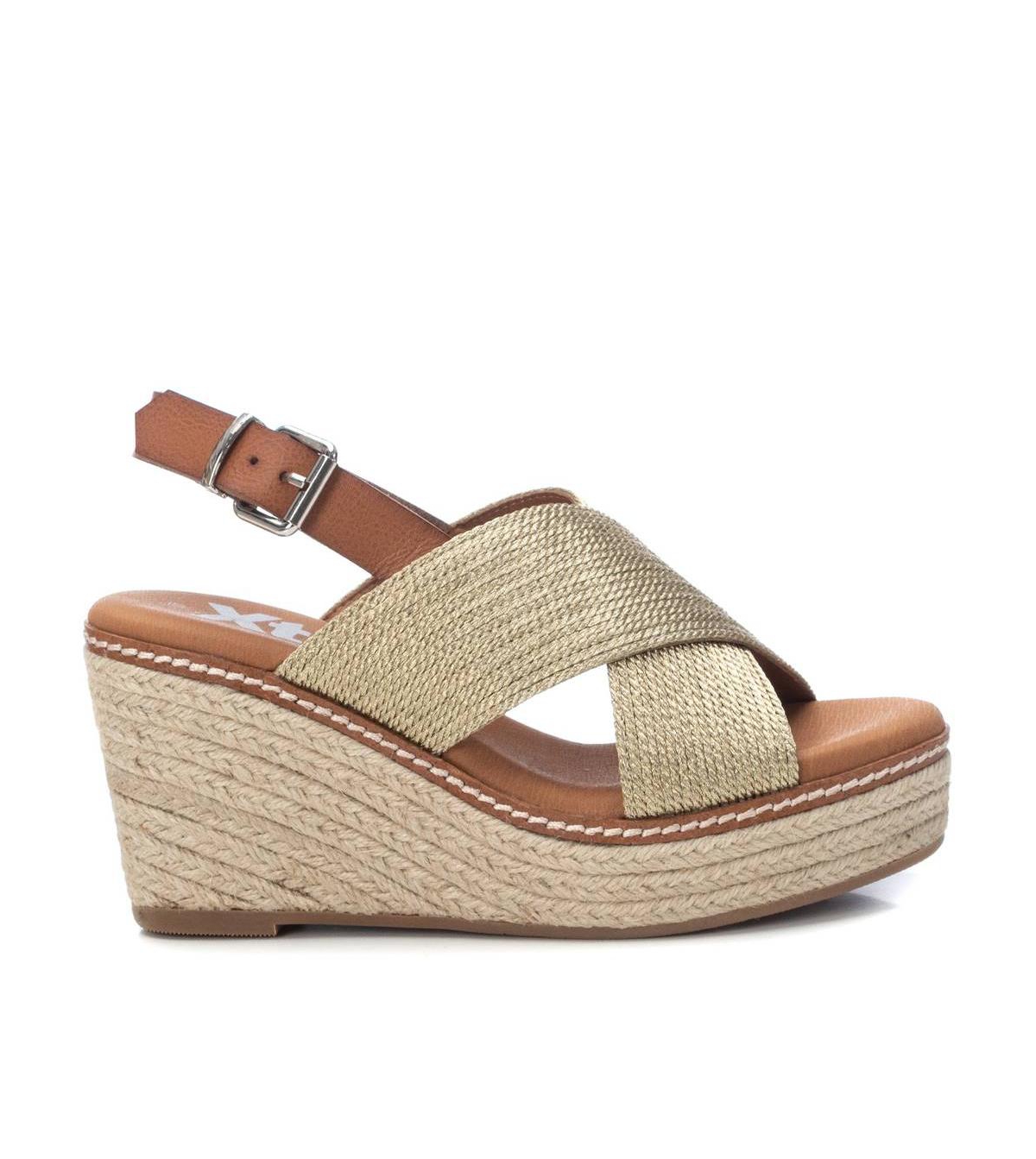 Xti Women's Jute Wedge Sandals By Xti,- Gold