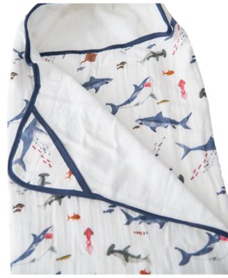 Baby Boys Animal Print Muslin and Terry Hooded Towel
