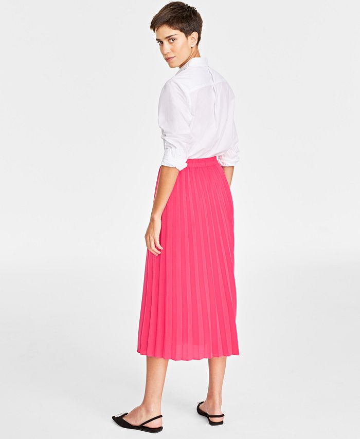 On 34th Women's Pleated Midi Skirt, Created for Macy's - Macy's
