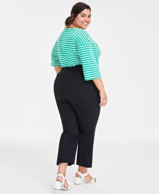 Women's Ponte Kick-Flare Ankle Pants, Regular and Short Lengths XXS-4X, Created for Macy's
