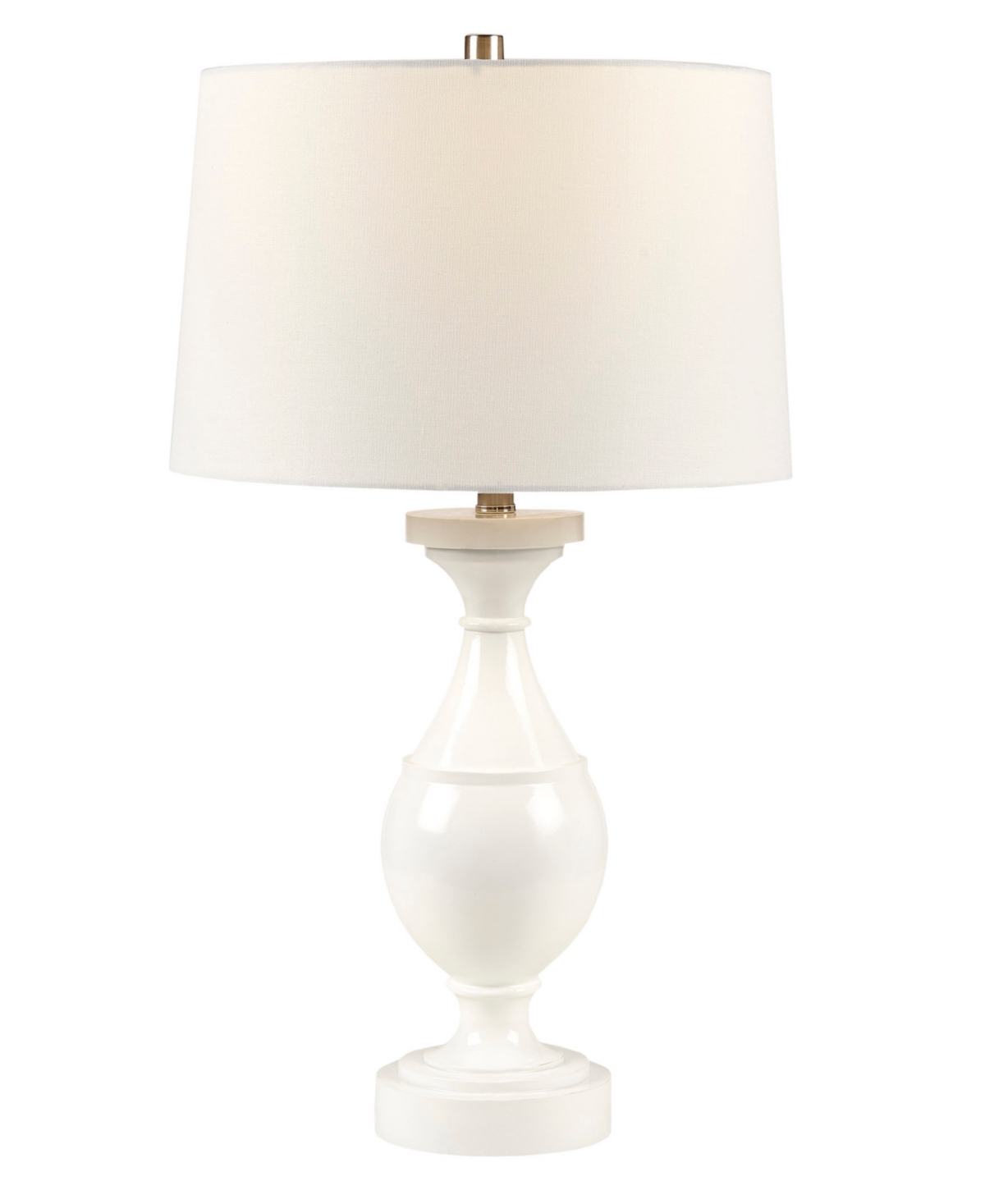 Hampton Hill Blythe Resin Table Lamp In White
