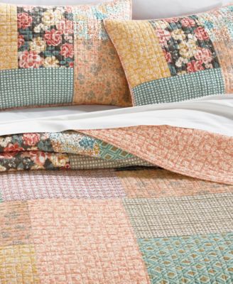 Charter Club Harvest Patchwork Reversible Quilts, Exclusively at Macy’s