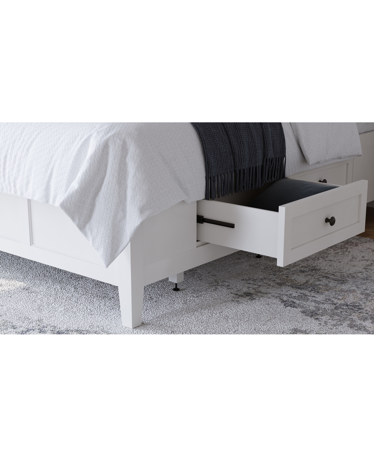 Shop Macy's Hedworth Queen Storage Bed In White