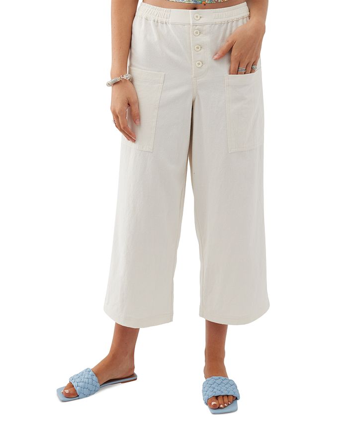 O'Neill Juniors' Jinnie High-Rise Button-Front Pants - Macy's