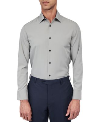 ConStruct - Men's Slim-Fit Solid Performance Dress Shirt