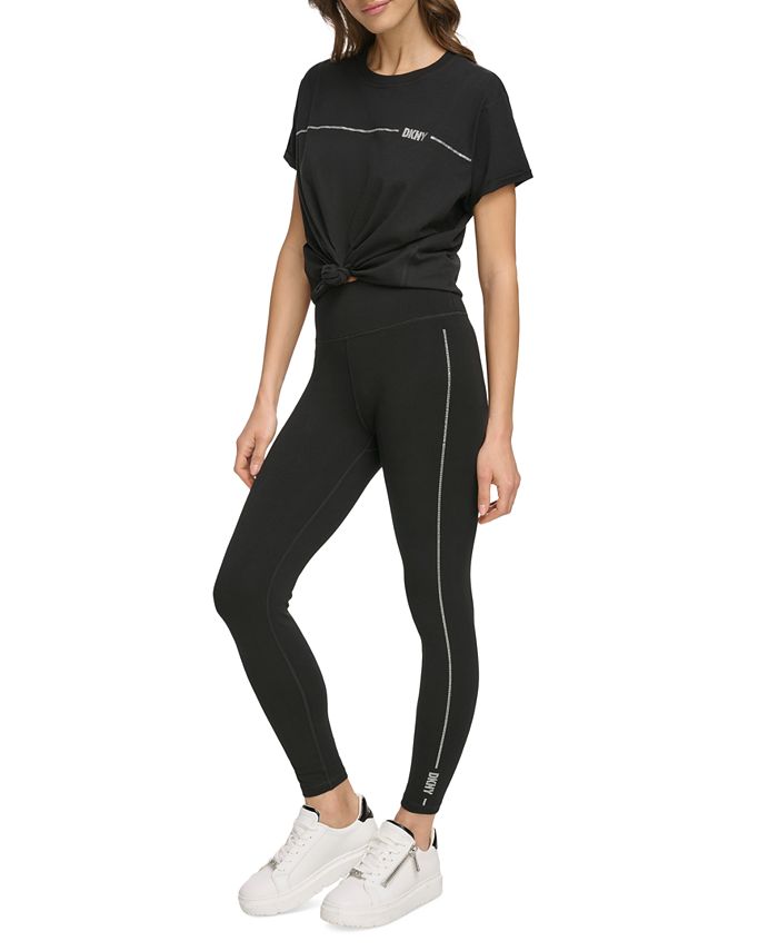 DKNY Sport Womens Plus Logo Workout Athletic Leggings Black 2X  : Clothing, Shoes & Jewelry