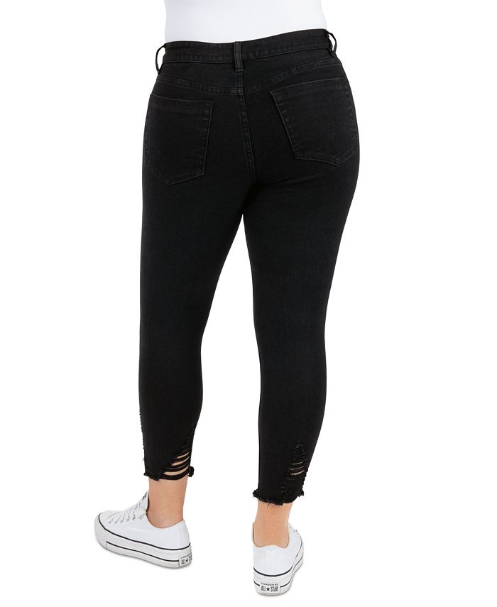 Indigo Rein Juniors' MidRise Curvy Distress Crop Jeans Macy's