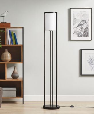 Charlton Glass Cylinder Shade Metal Floor Lamp