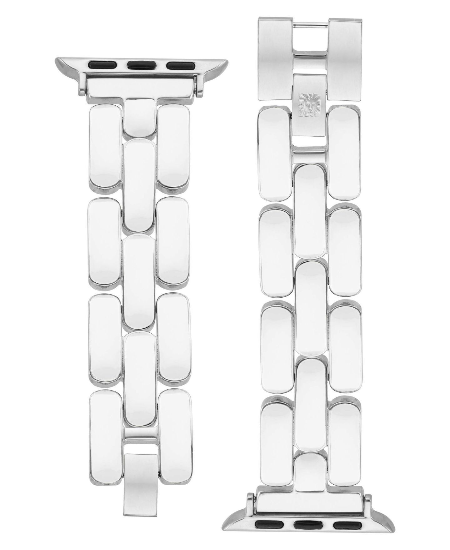 Женские ремешки для часов Anne Klein White Enamel and Silver-Tone Alloy Metal Bracelet designed for Apple Watch® 42mm (Series 10) & 38/40/41mm — фото 3