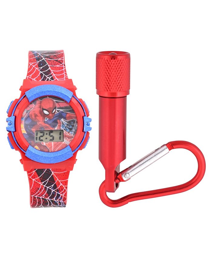 Accutime Kids Marvel Spiderman Red Silicone Strap Watch and