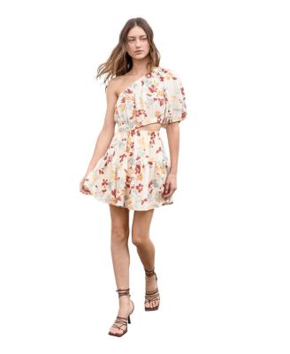 Moon River Women's Floral One-Shoulder Mini Dress - Macy's