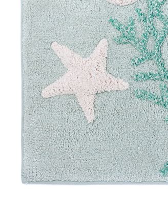 Beachcomber Seashells Cotton Bath Rug, 20" x 30"