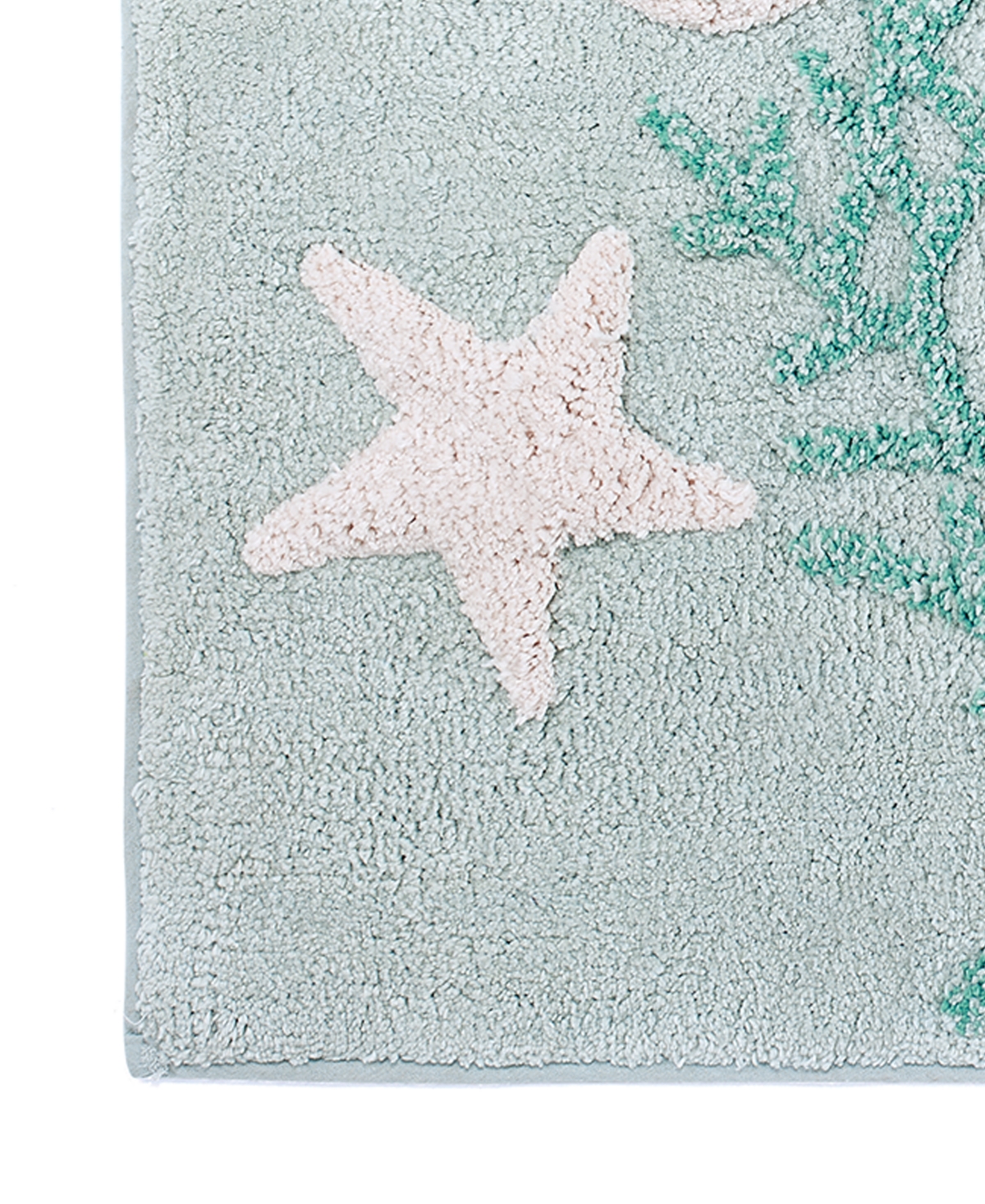 Avanti Beachcomber Seashells Cotton Bath Rug, 20" X 30" In Green