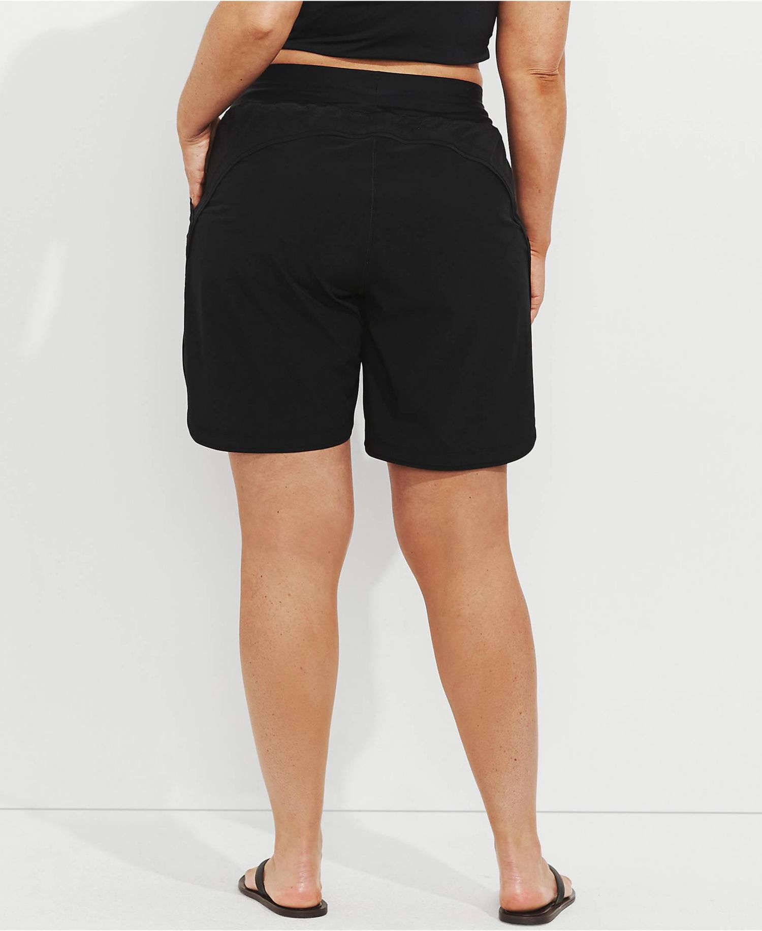 Plus Size Sunshade UPF 50 9" Board Shorts with Panty