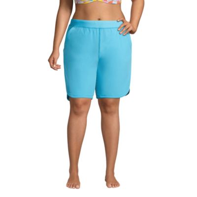 Plus Size Sunshade UPF 50 9" Board Shorts with Panty
