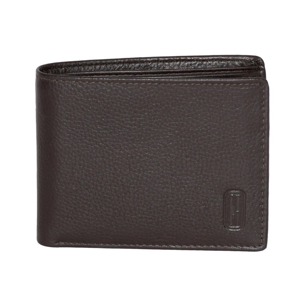 Men's Leather Slim Fold Wallet - Brown