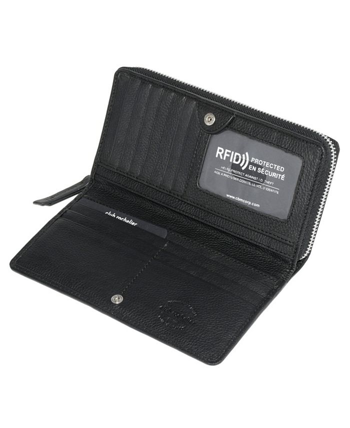 Club Rochelier Ladies Zip Around Clutch Wallet with Tab Macy's