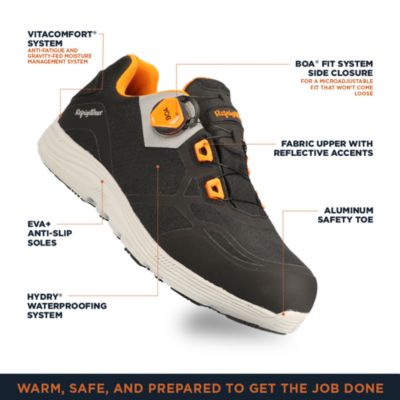 Men's Men s FleetStride Plus Sneaker - Waterproof, Safety Toe, BOA Fit System, Anti-Slip Work Shoe