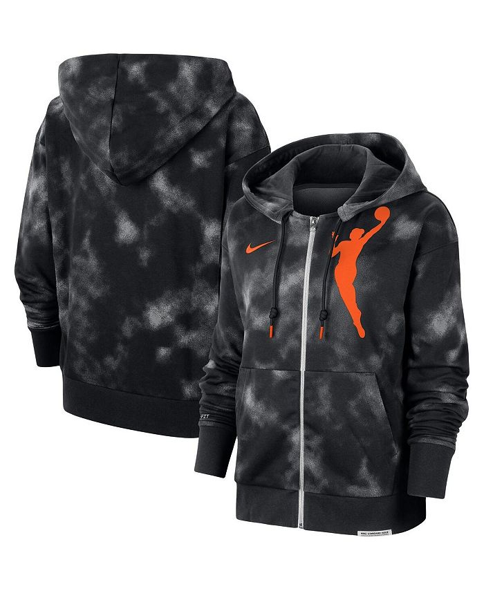 Nike Women's Black WNBA Logowoman Team 13 TieDye Performance FullZip