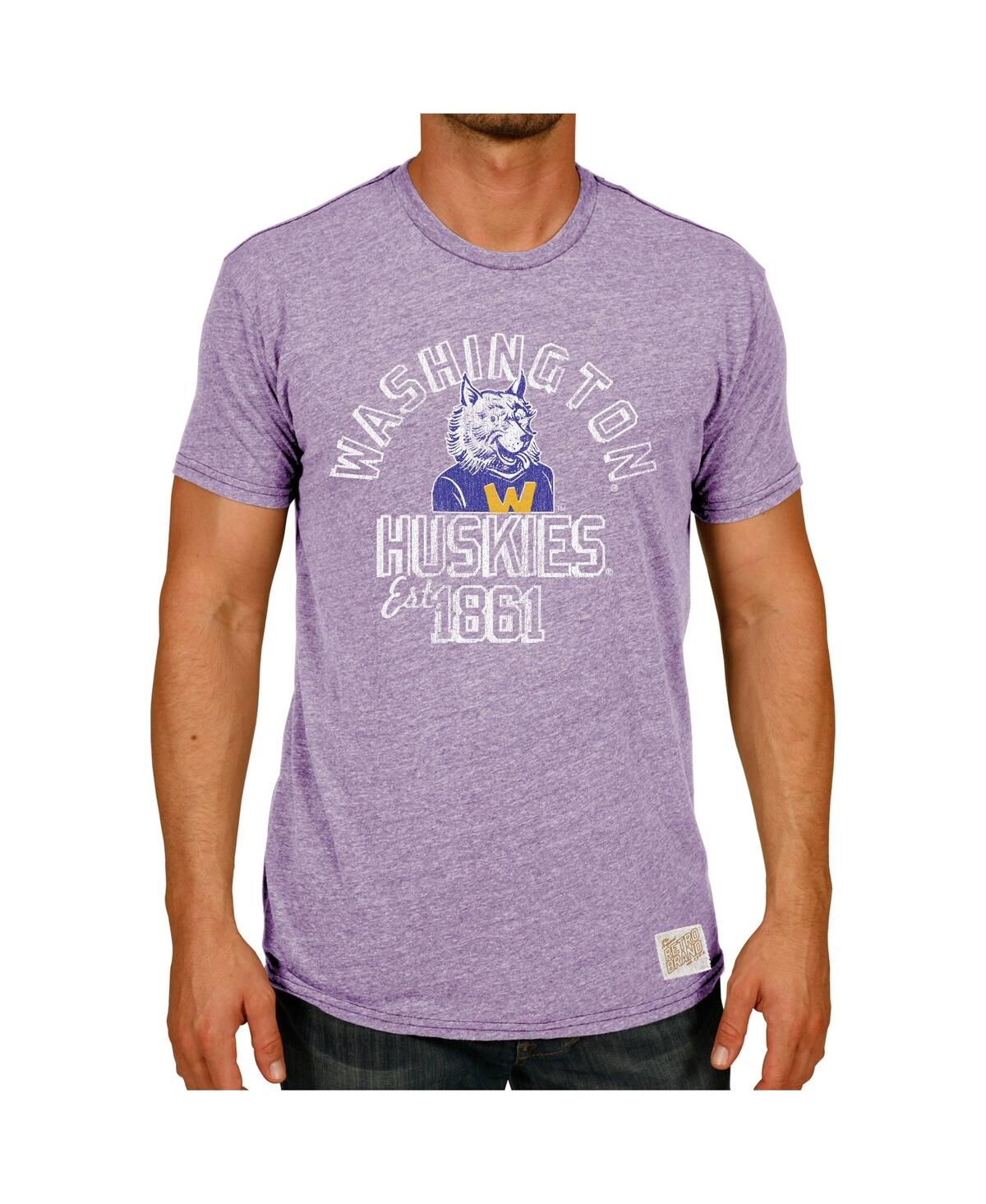 Men's Original Retro Brand Heather Purple Washington Huskies Vintage-Like Tri-Blend T-shirt - Heather Purple