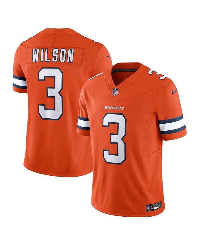 Men's Nike Russell Wilson Orange Denver Broncos Vapor Elite Jersey