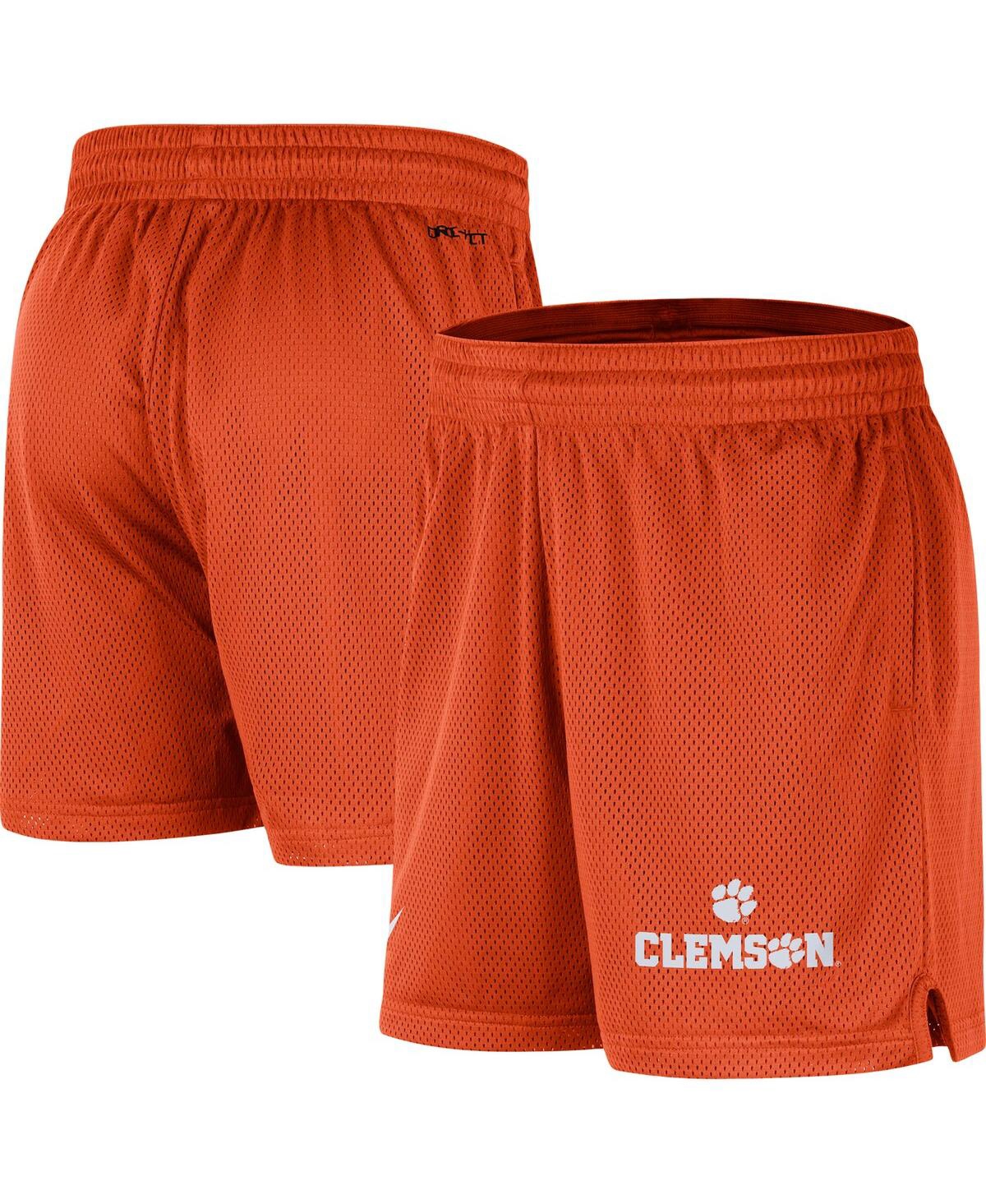 Shop Nike Men's  Orange Clemson Tigers Mesh Performance Shorts