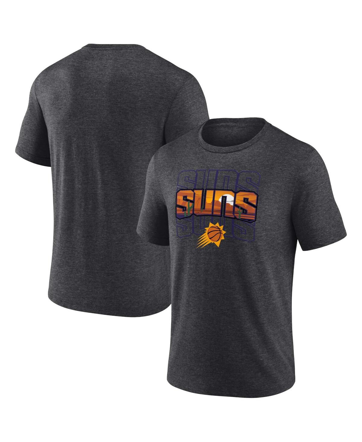 Shop Fanatics Men's  Charcoal Phoenix Suns Hometown Originals Announcer Tri-blend T-shirt