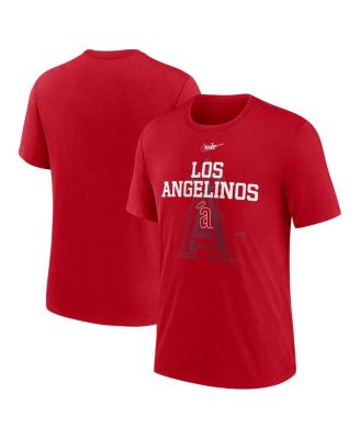 Men's Red California Angels Cooperstown&nbsp;Collection Rewind Retro Tri-Blend T-shirt