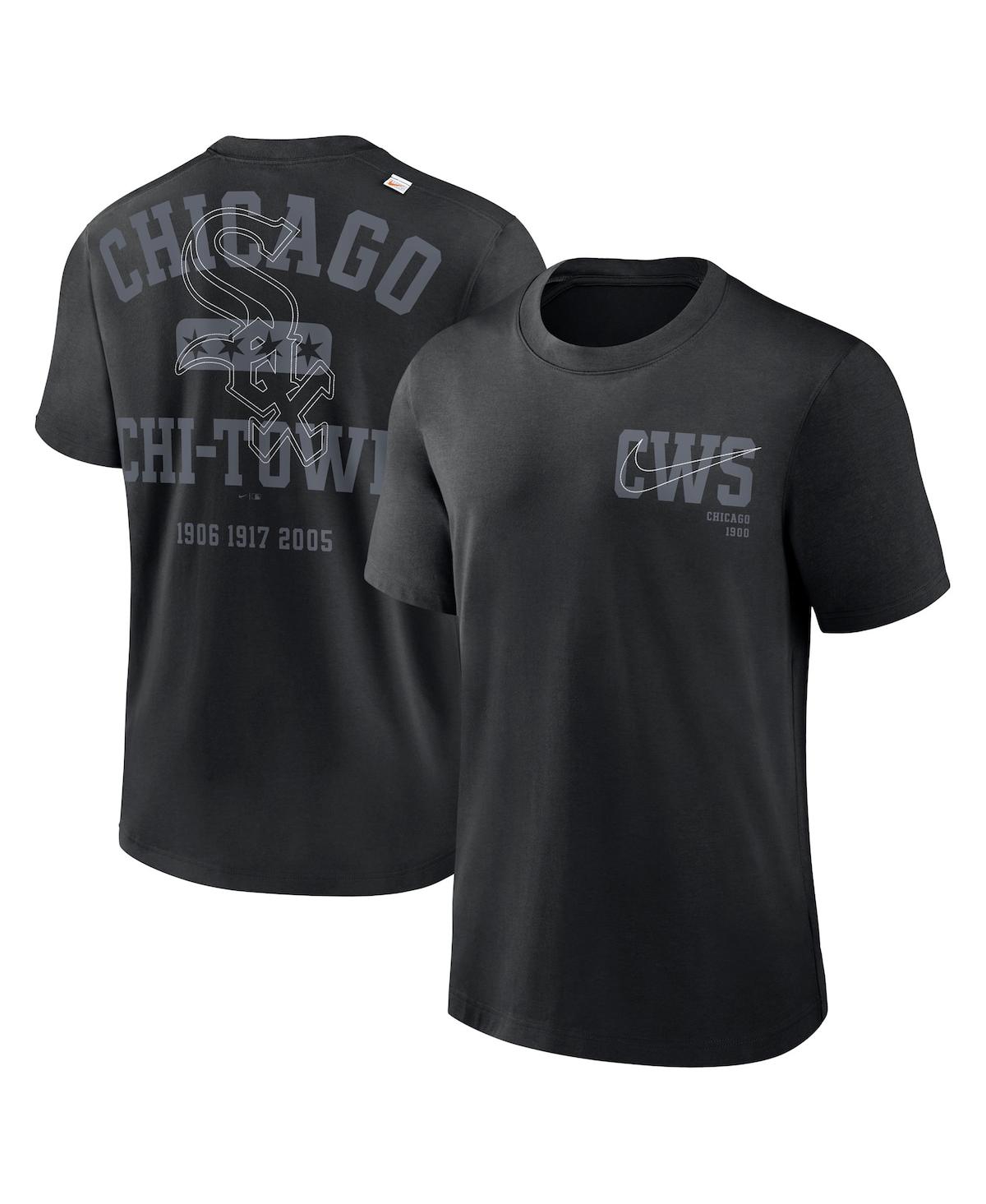 Shop Nike Men's  Black Chicago White Sox Statement Game Over T-shirt