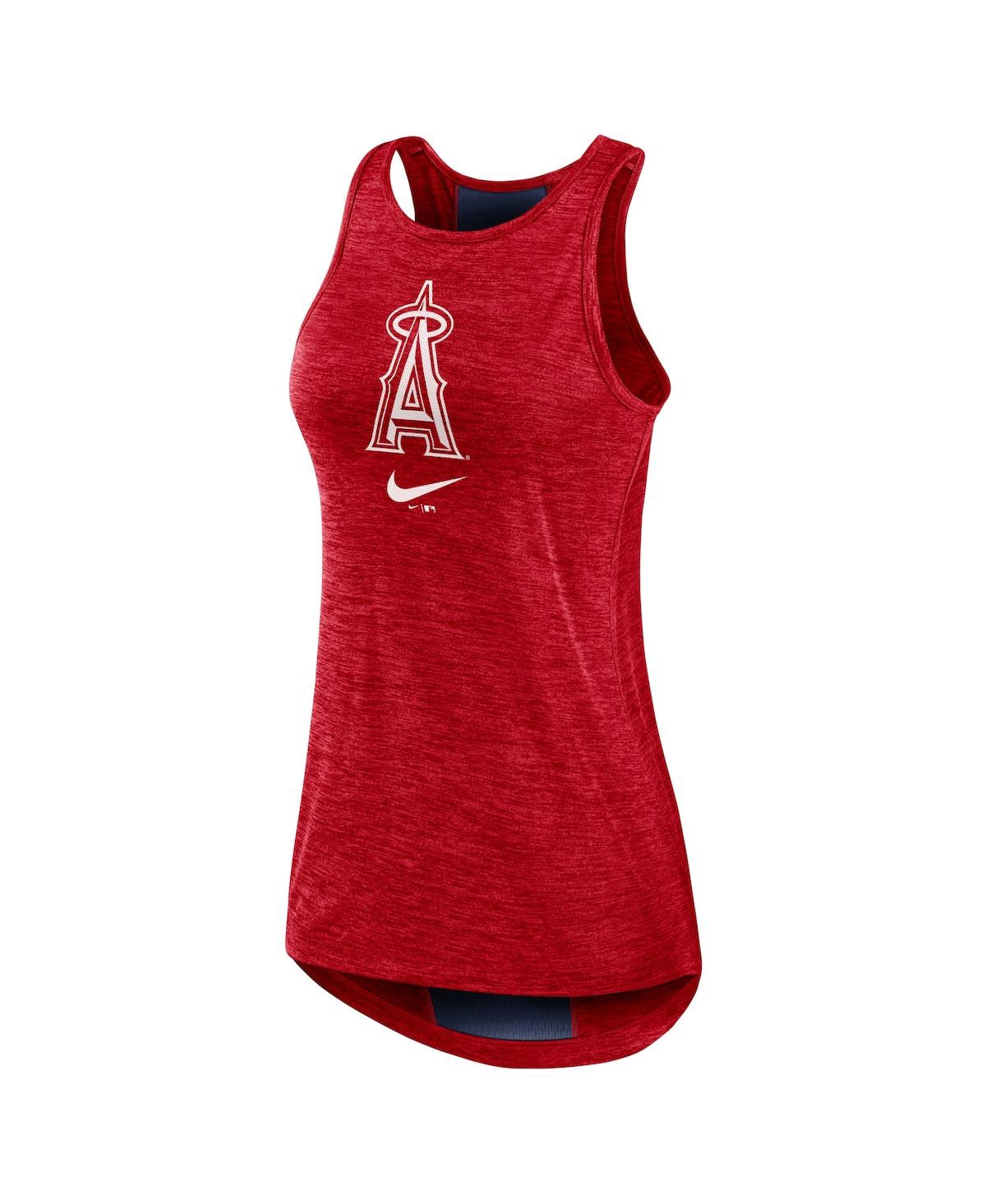 Shop Nike Women's  Red Los Angeles Angels Right Mix High Neck Tank Top