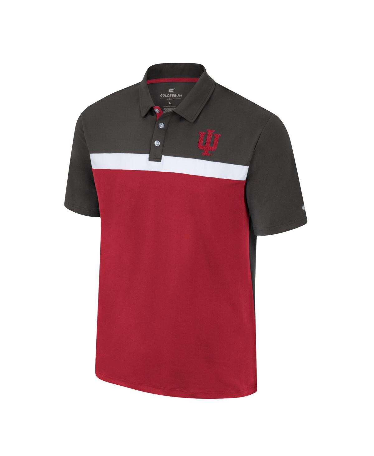 Shop Colosseum Men's  Charcoal Indiana Hoosiers Two Yutes Polo Shirt