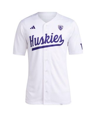 Men's White Washington Huskies Team Baseball Jersey