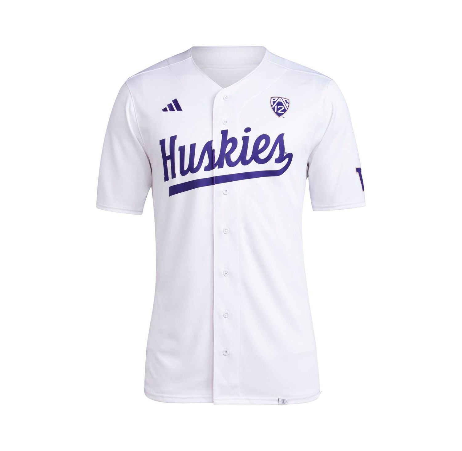 Men's White Washington Huskies Team Baseball Jersey