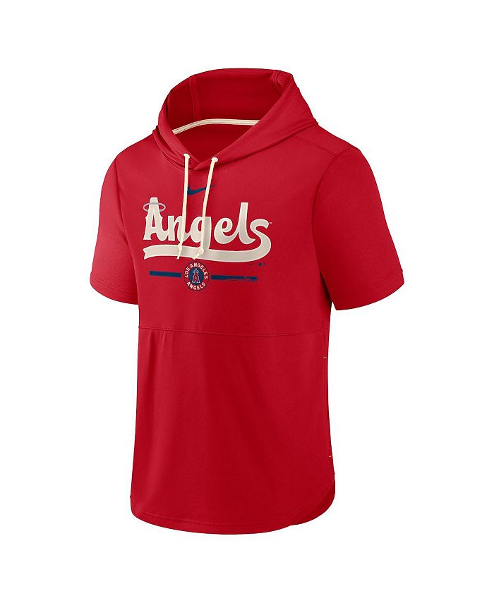 Nike Men's Red Los Angeles Angels City Connect Short Sleeve Pullover ...